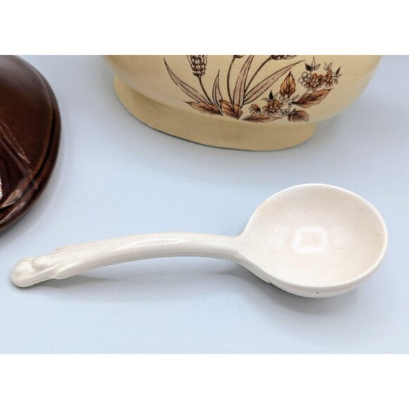 Vintage Ceramic Soup Tureen Brown Wheat Design - Picture 6 of 7